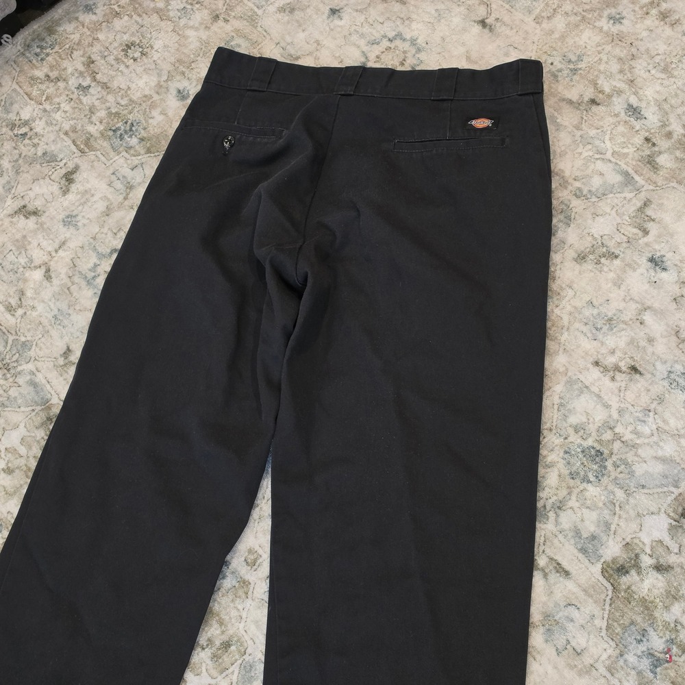 Dickies 874 Original Fit Work Pants Mens 34x34 Black Straight Leg Twill Chinos